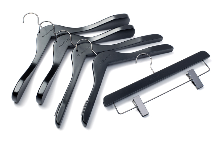 Black Painting Wooden Clothes Hangers