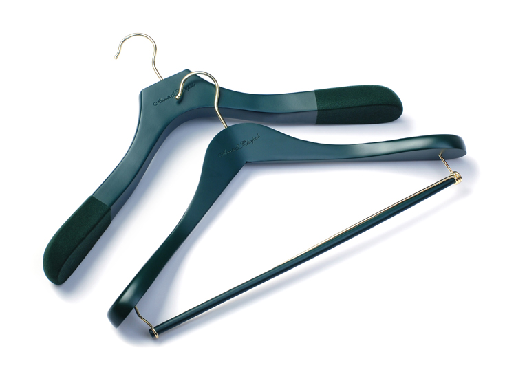 luxury green wooden women hangers