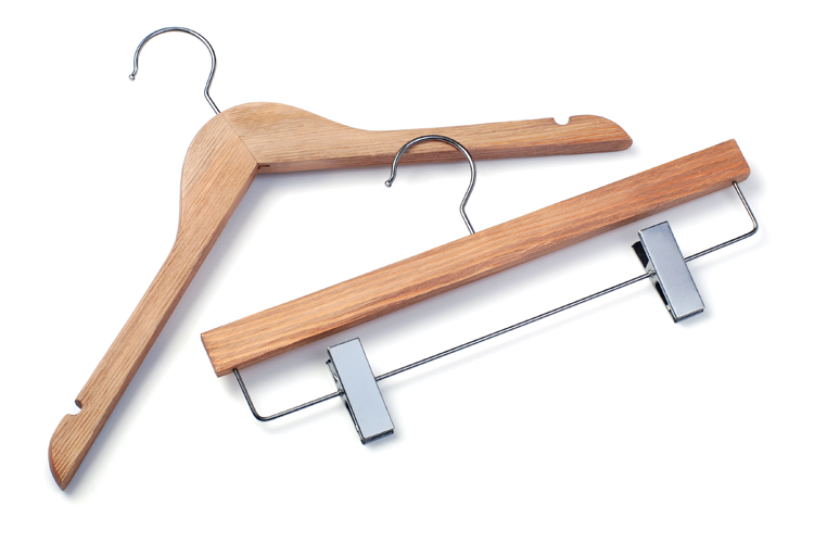 Old Effect Wooden Hanger for Shop Clothes Display