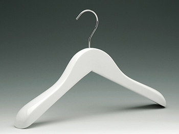Ash Wood  White Short Hangers for Clothes