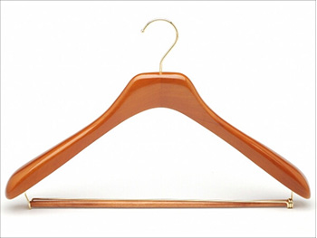 Deluxe Hotel Style Clothes Hanger with Locking Bar