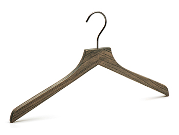 Bronze Hook Flat Head Ash Wood Antique Shirt Hanger