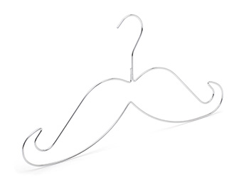 fashionable metal wire moustache clothes display hangers