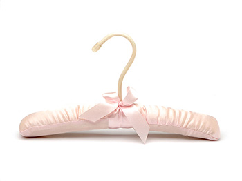 pink padded baby hanger