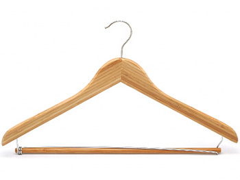 combination bamboo hanger with locking bar