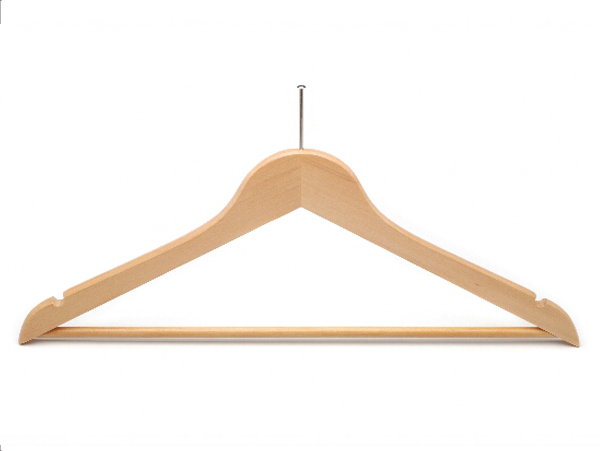 anti-theft wooden hotel hanger with pin