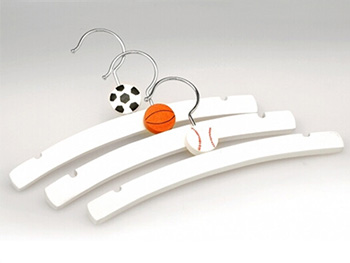 Wood Children Hangers with decoration ball