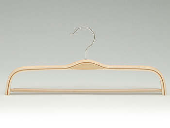 Natural Color Laminated Hanger with Anti-slip Bar