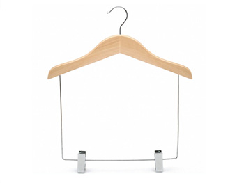 Long wire wooden children suit hanger