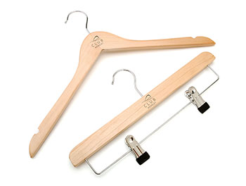 Popular Nautral Color Wooden Hangers for clothing