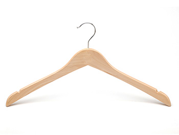 Natural Finishing Color Solid Wood Shirt and Dress Hanger 