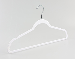 Durable and Lightweight Slim Space Saving Seamless ABS White Plastic Clothes Hangers