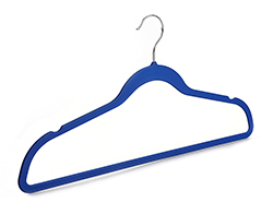 Blue Smooth Surface Plastic Wet and Dry Clothes Hangers