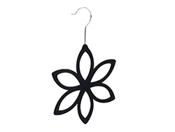 Luxury Black Flocking Creative 6 Holes Flower Shape Plastic Scarf Hanger/Holder