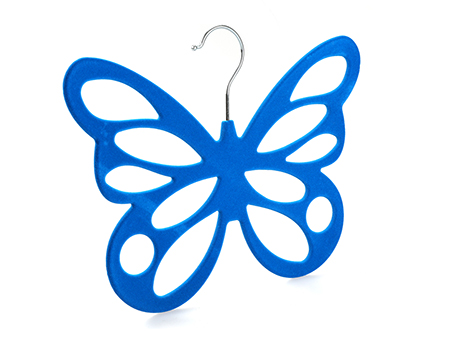 Fashion Blue Velvet Butterfly Multi Purpose Scarf Hanger