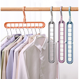 Space Saving Multifunctional Folding Clothes Magic Hangers Plastic Organizer