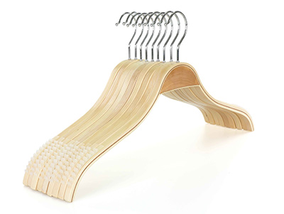 Non Slip laminated Shirt Hangers with Extra Soft Rubber