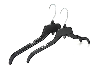 Durable Swivel Hook Black Plastic Dress Hangers 484 Clothes Hanger 