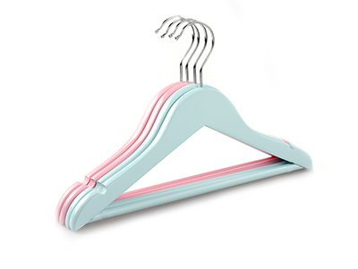 Chrome metal hook baby children wood clothes hangers wholesale for cloths
