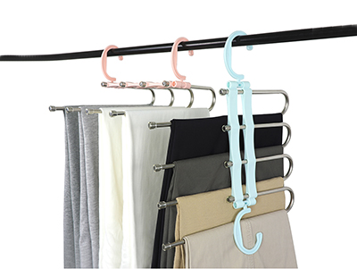 Multi Functional Magic Hangers Space Saving Folding Pants Hanger 