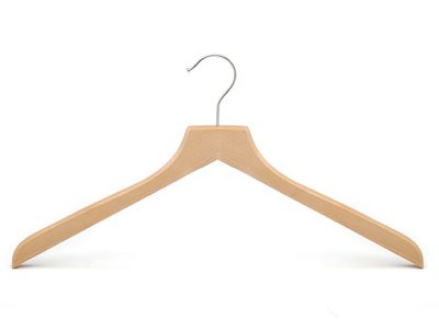 Tops Clothing Type Flat Style Home Usage Natural Wooden Hanger for Coats