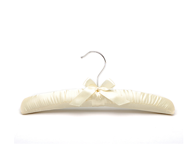 Luxurious Ivory Satin Padded Bone Hanger