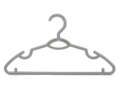 Grey Color Anti Slip Plastic Display Multiple Clothes Coat Hanger 
