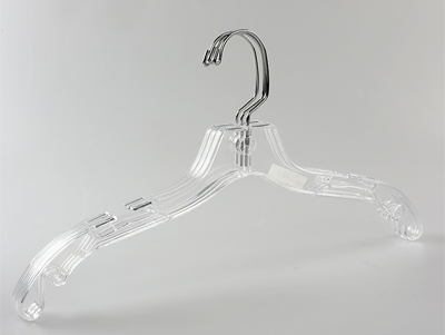 Swivel Hook Clear Plastic Clothing Hanger Economy Plastic Transparent Hanger