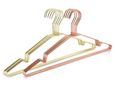 Strong Rotatable Hook Wire Rose Gold Metal Hanger