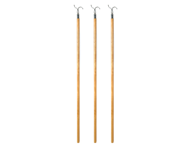 Easily Reach Cloths Wooden Clothes Fork Closet Reacher Pole with Hook
