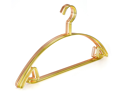 Heavy Duty Space Saving Gold Metal Wire Clothes Hanger