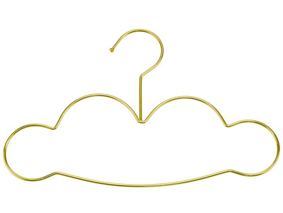 Cute Cloud Shape Design Gold Baby Kids Hanger
