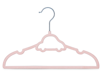 Non Slip Design Car Shape Personalized Velvet Baby Hanger Kids