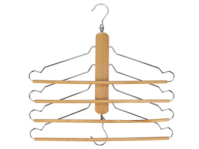 Dual-use Closet Organizer Multi Layers Metal Wood Space Saver Hanger