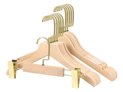 High-Grade Natural Gold Accessories Clothes Hanger for Store