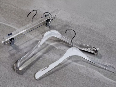 Clear Transparent Acrylic Clothes Hangers for Coat Suit Pants