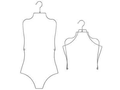 Body Shape Foldable Metal Lingerie Hanger for Bra Swimsuit Bikini