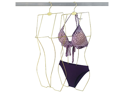 Full Body Shape Rack Gold Wire Swimwear Display Hanger for Dress Bikini Lingerie