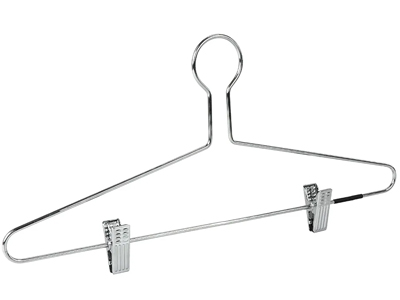 High quality stainless steel metal wire hotel security anti theft hanger with Clips