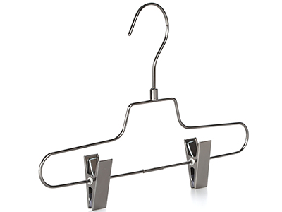 New Arrival Premium wire metal skirt hanger with clips for Kids
