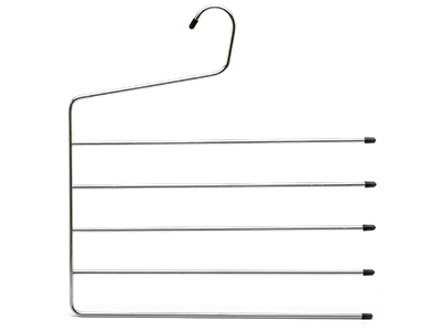 Wholesale Metal Pants Hangers Metal 5 Tier Wire Open Pants Hanger Multifunctional Uses Rack Organizer for Trousers