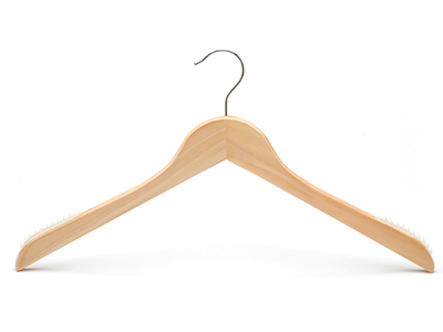 Smooth Finish Wooden Non Slip Coat Hangers for Clothes Jacket Shirt