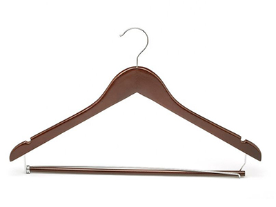 Wholesale Mahogany Wooden Clothes Hangers with Swivel Hook
