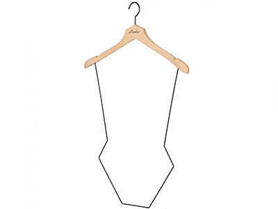 Customized Full Body Shape Brand Wooden Swimwear Swimsuit Bikini Hangers For Display