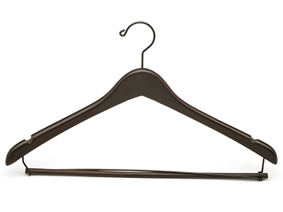 Luxury Black Wooden Hanger Custom Fancy Solid Wooden Hangers for Clothes Pants Coat Jacket