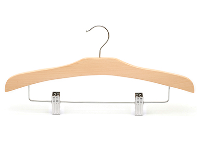 New Style Special Design Wooden Cloths Hanger with Clips