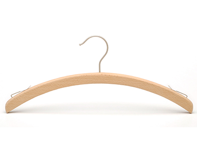 Moon Shape Nonslip Wooden Hanger for Top Clothes Store