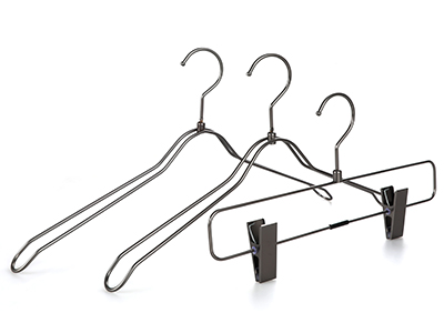 Double Metal Wires Coat Hanger Extra Wide Shoulder Clothes Metal Hangers for Clothes