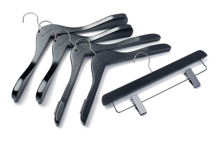  Black Painting Wooden Clothes Hangers