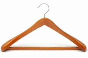  Wooden Broad Shoulder Coat Hanger with Square Bar